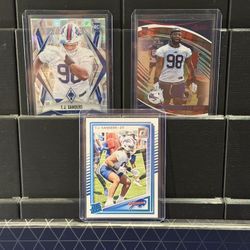 3 Card TJ Sanders Rookie Card Lot RC