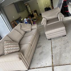 Sofa Chair And Ottoman 