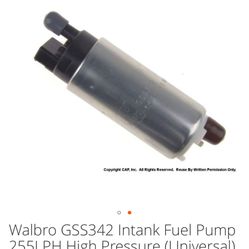 Walbro Universal Fuel Pump 