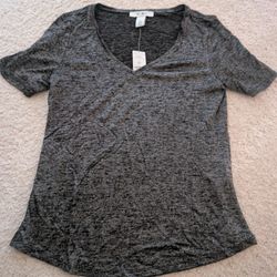 Women's Gray V-Neck T-Shirt