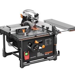 DTS02M 15 Amp 8-1/2 Inch Dustless Table Saw, 98% Dust Collection Rate, 19-3/16" Max. Extension, 0-45° Bevel Cut for 1-3/4" to 2-3/8" Depth, Mini Table