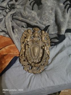 Solid brass Victorian cherab knocker
