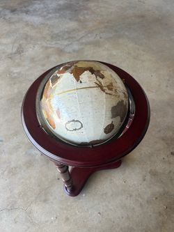 Replogle Platinum Classic 12 Lancaster Floor Globe Wood Top Vintage USA Retro