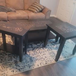 Coffee Table And 2 Side Tables