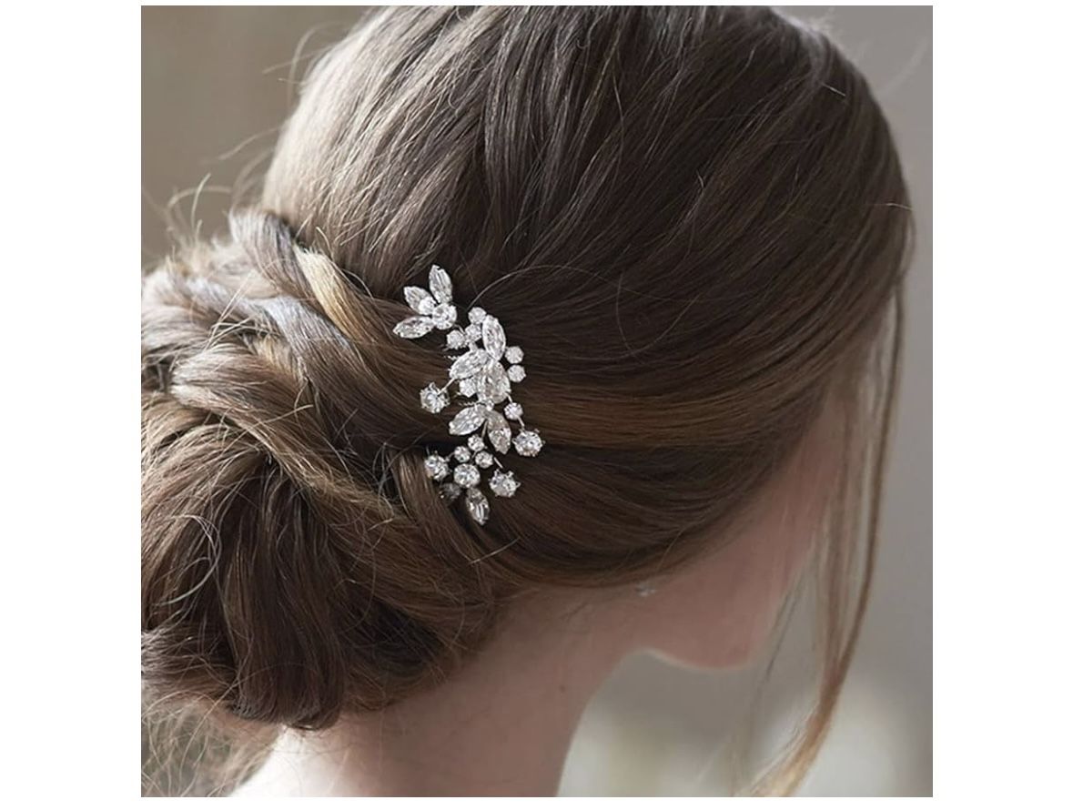 Bride Wedding Hair Comb Crystal Hair Piece Rhinestone