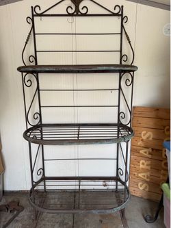 Antique bakers rack
