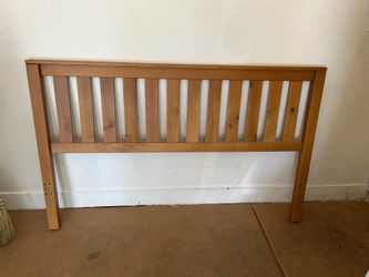 Queen wood slat headboard and frame