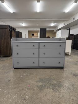 Gray IKEA Hauga 6 Drawer Dresser