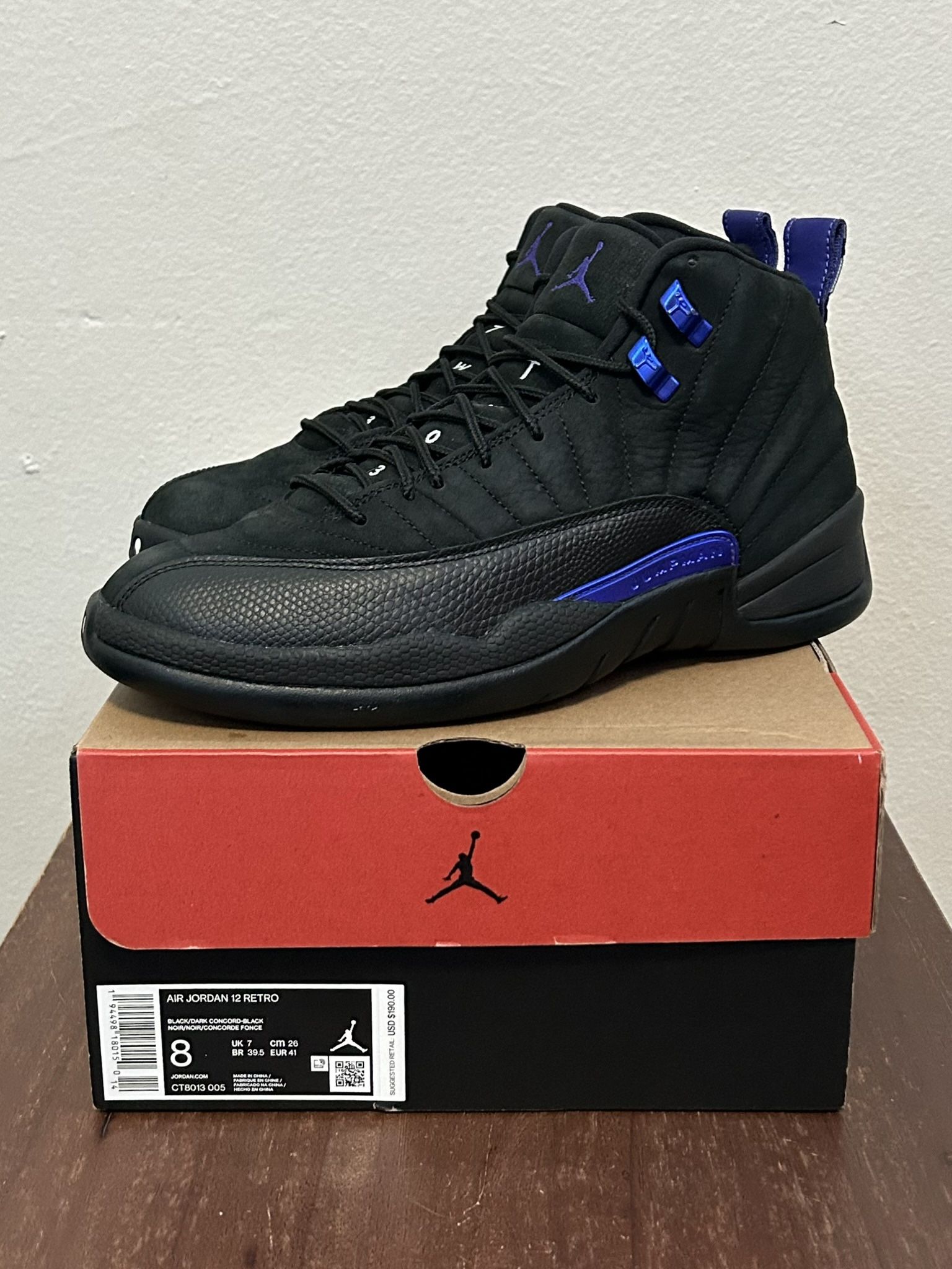 Jordan 12 Dark Concord Size 8