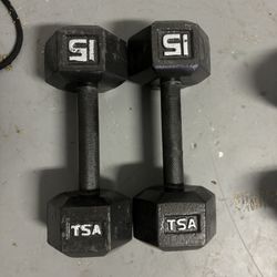 15lb Cast Iron Dumbbell