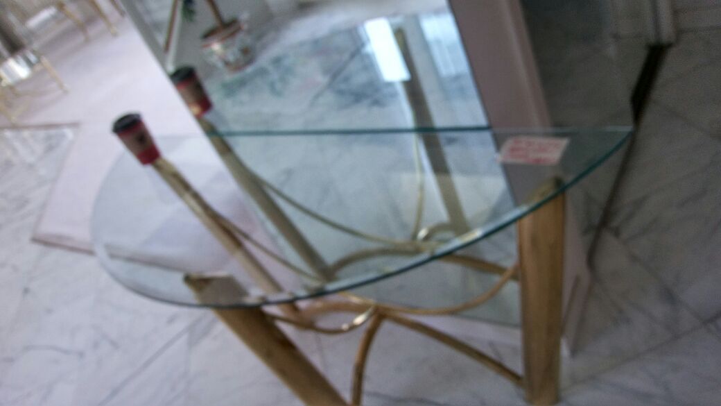 Brass console table