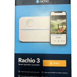*NEW* Rachio 3 Smart Sprinkler Controller, 8 Zone, 8ZULW-C