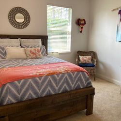 Queen Bed Frame – Solid Wood (Priced to Sell!)