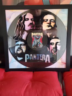 Vintage Pantera laser-etched Framed vinyl record art