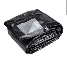 18 ft. x 24 ft. Silver and Black Extreme-Duty Weather-Resistant 12 mil Tarp