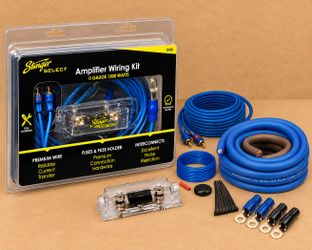 Stinger Complete 0 Gauge 1500 Watt Wiring Amplifier Kit RCA Fuse Power + Ground Wires SSK0 🚨 No Credit Needed 🚨