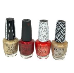 OPI Sanrio Nail Lacquer Lot 4 Hello Kitty Many Celebrations Romance on Moon .5oz