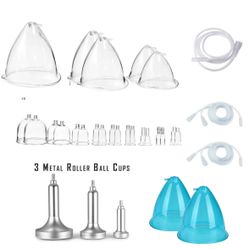 Vacuum Therapy Cups & Hoses for Butt Enhancement & Cellulite Reduction