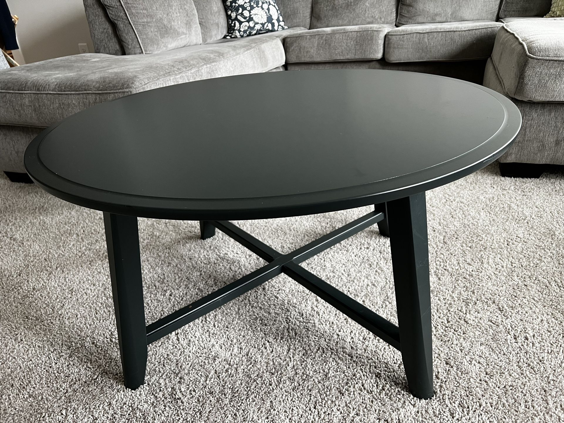 Round Coffee Table Dark Blue/Green Kragsta IKEA