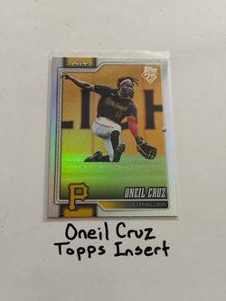 Oneil Cruz Pittsburgh Pirates Outfielder Topps Short Print Insert Card.