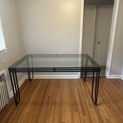 36” by 60” Glass Dining Table 