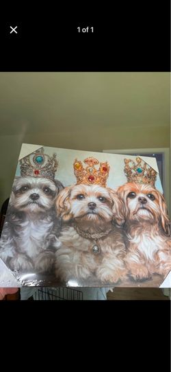 Dog Painting on Canvas 23x23