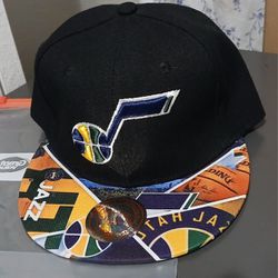 Utah Jazz Mitchell & Ness Snapback Hat. Brand New Cap 