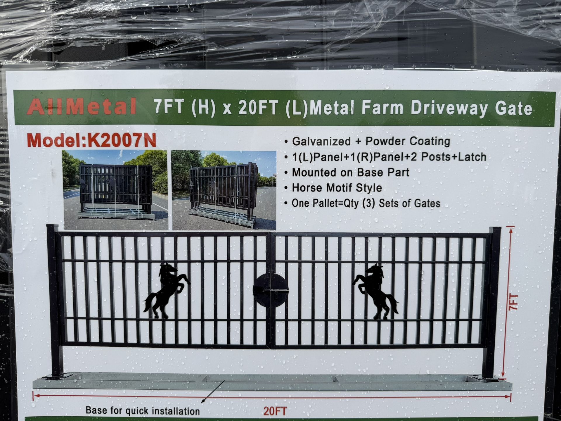 20' farm Driveway Gate delivery available