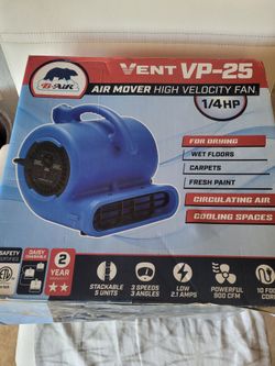 B-air 1/4 air mover high velocity fan $65 firm