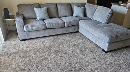 Same day delivery no credit no problem Ashley Altari Alloy color sectional with pillows