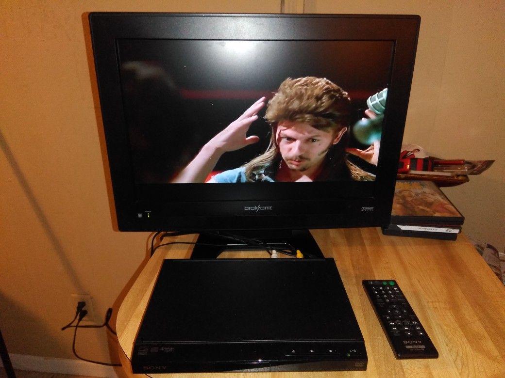 19" flat screen TV with DVD player