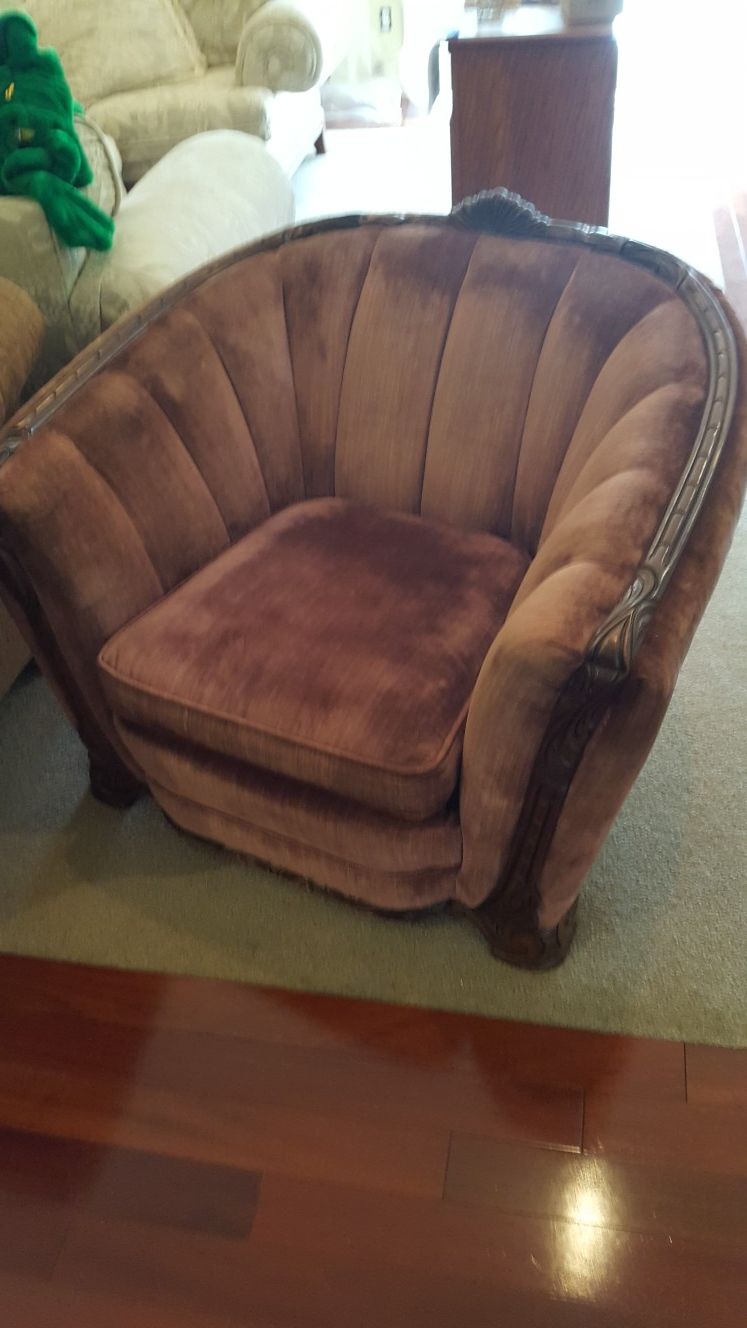 Antique couch and chair set.