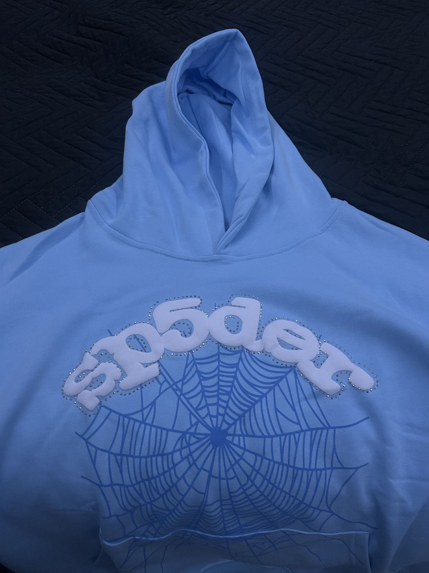 Sky Blue SP5DER hoodie