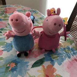 Ty Beanie   Peppa Pig And George Dolls
