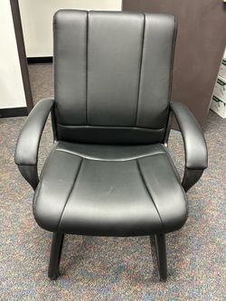 Black leather office chair