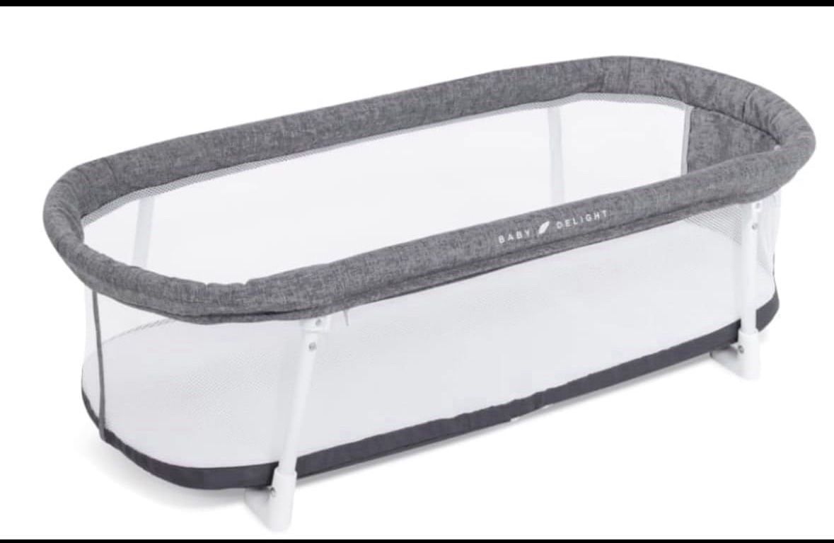 Baby Delight Snuggle Nest Bassinet, Portable Baby Bed, For Infants 0 – 5 Months, Charcoal Tweed Open box item INVENTORY NUMBER: 101 P
