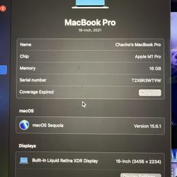 2021 M1 MacBook Pro 16”