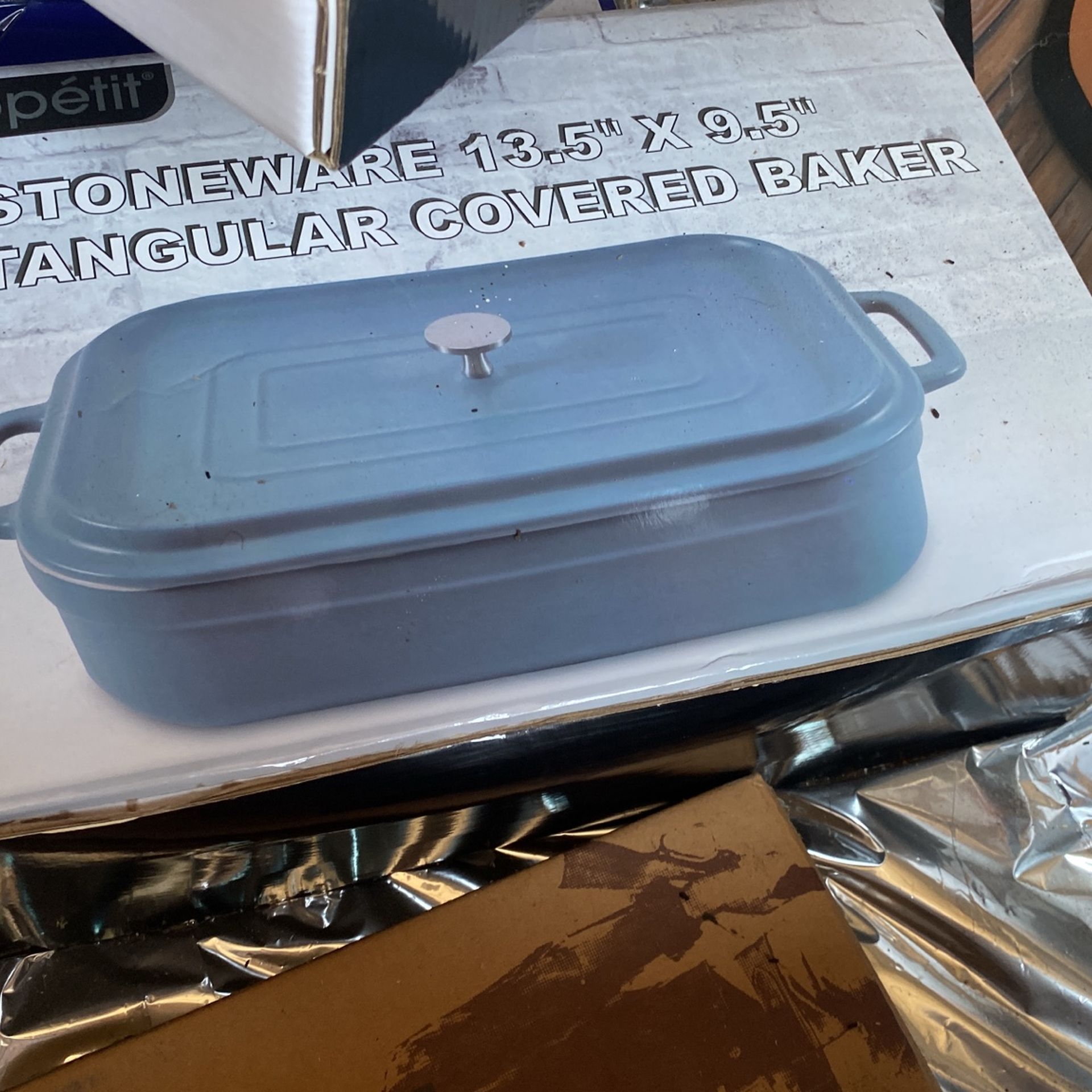 13.5 X 9.5” Rectangle Covered Baker