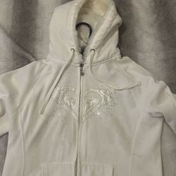 Roxy Rhinestone Zip Up Jacket