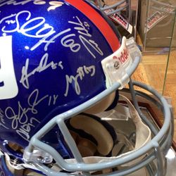 2007 Giants Helmet Super Bowl Helmet Beat New England  Great Piece Of Giants Football History