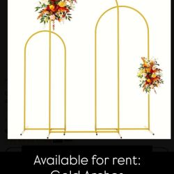 Gold Arches 6ft , 7.2ft Party Birthday Affordable Event Rentals