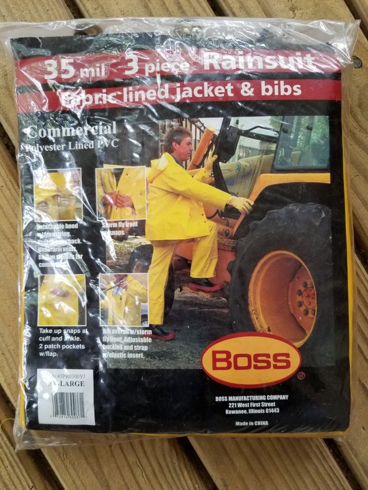 Rain suit, 35 mil, 3 piece