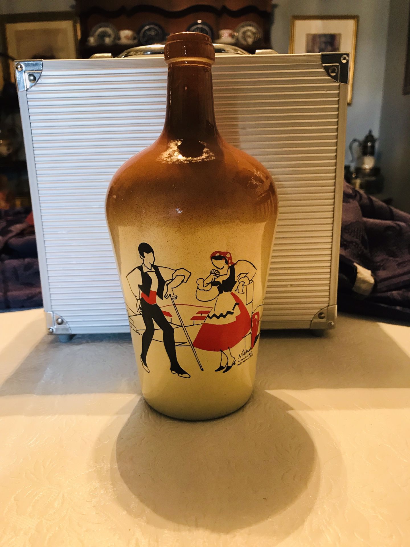 Vintage Portuguese Art on a bottle