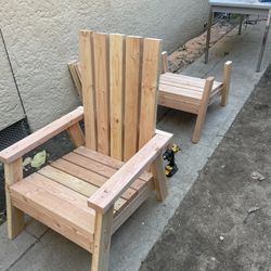 Large Wooden 2x4 Chairs.STURDY!