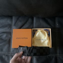 Louis Vuitton Belt Black Graphite Damier - Size 40 US (100/40)