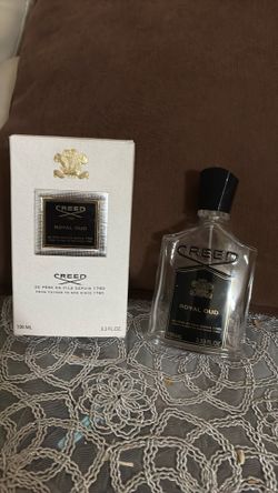100ml bottle of Creed Royal Oud eau de parfum, empty bottle