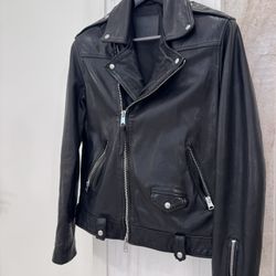 AllSaints Men’s Leather Jacket – Size M