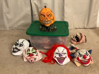 Evil Pumpkin Halloween Latex Mask NEW