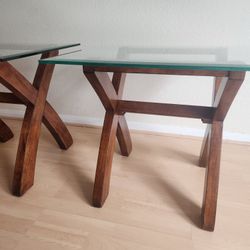 2 Glass End Tables