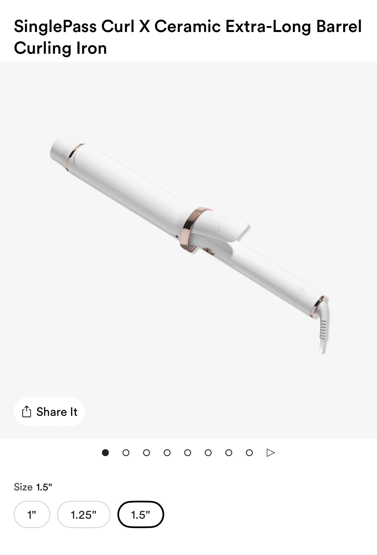 T3 White Gold Curling Iron